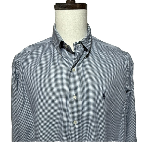 Ralph Lauren Golf Other - Ralph Lauren Golf Tilden Shirt Mens Large Blue White Plaid Long Sleeve Preppy‎